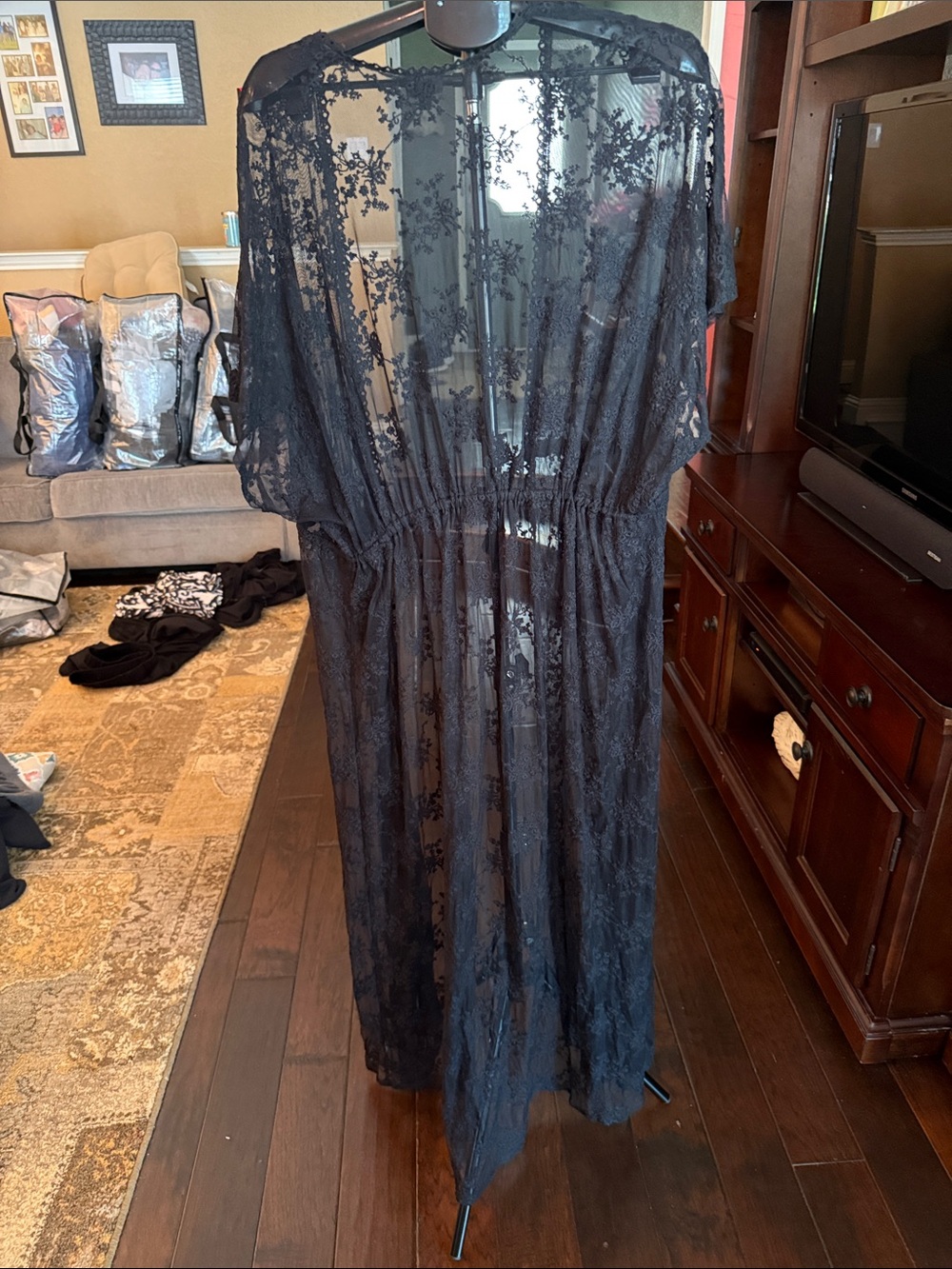 torrid Black Lace Sheer Swim Coverup - Picture 3 of 3